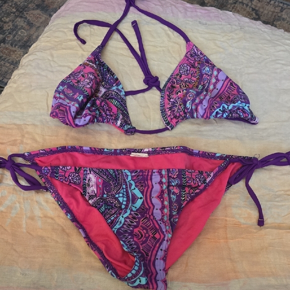 Xhilaration Other - Xhilaration Purple and Pink Floral Bikini